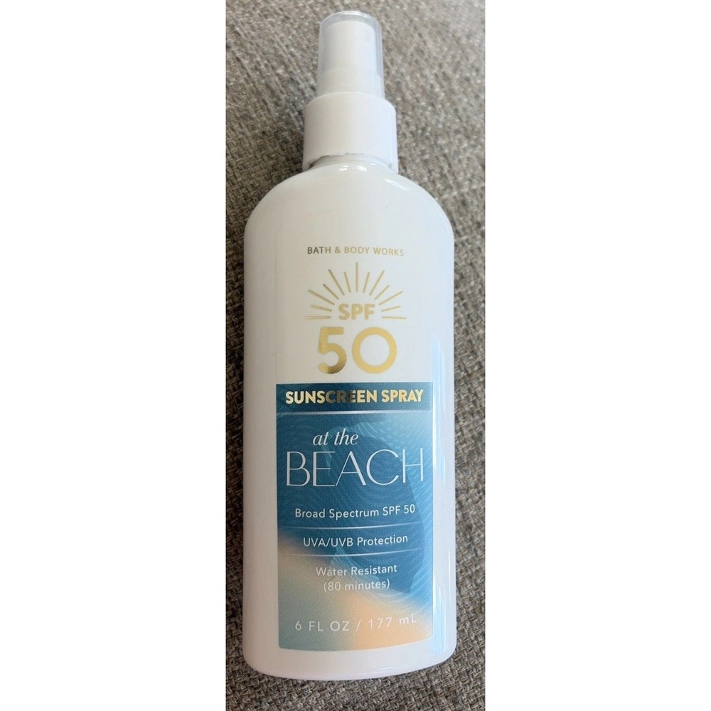 Bath & Body Works At The Beach SPF 50 Sunscreen Spray 6oz Sunblock Mist Bottle